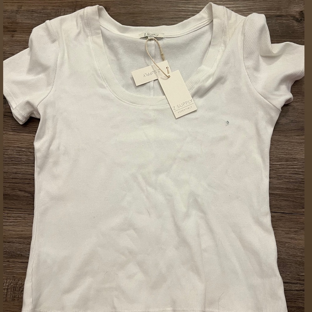 Z Supply White Short Sleeve Tee